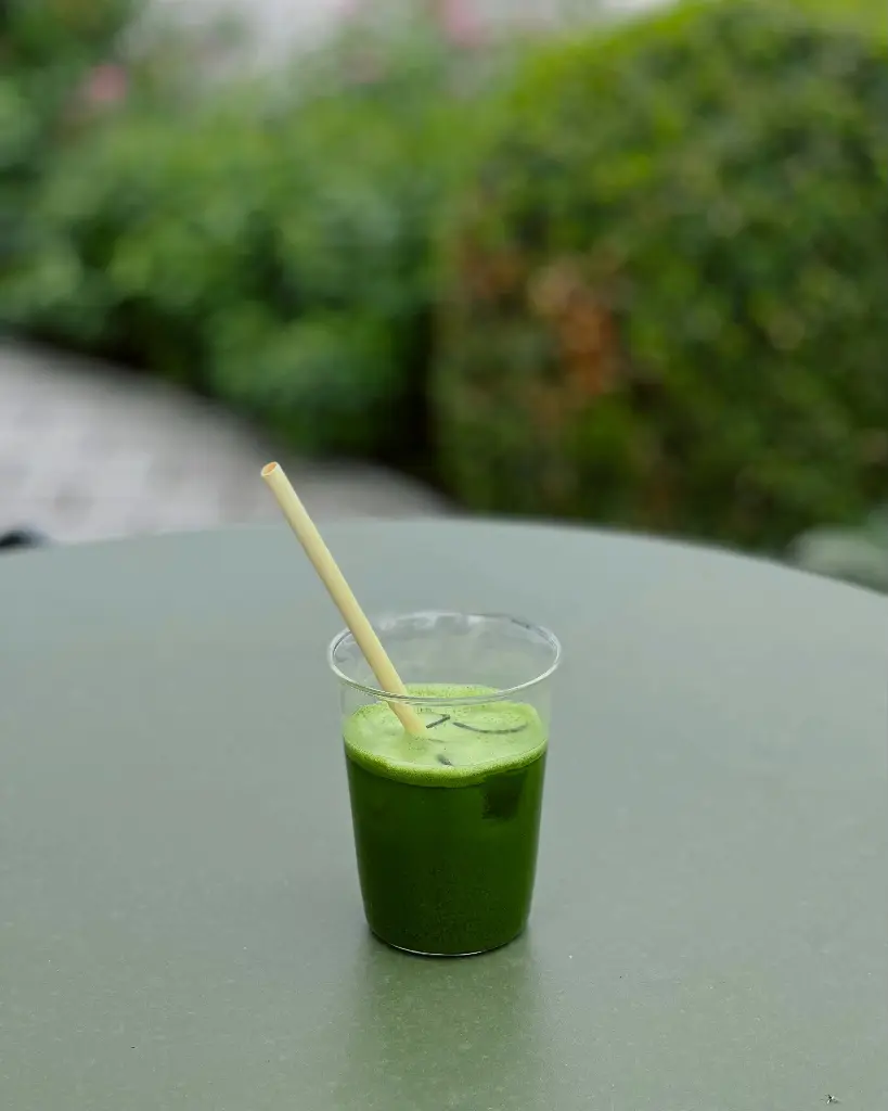 Jugo prensado en frío del día