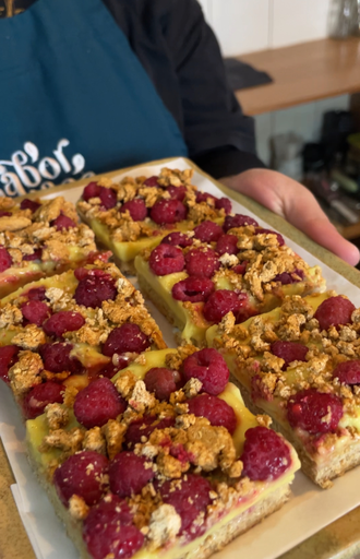 Kuchen de frambuesa
