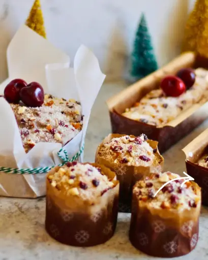 Muffin Carrot Cake Navideño sin gluten / sin azúcar 
